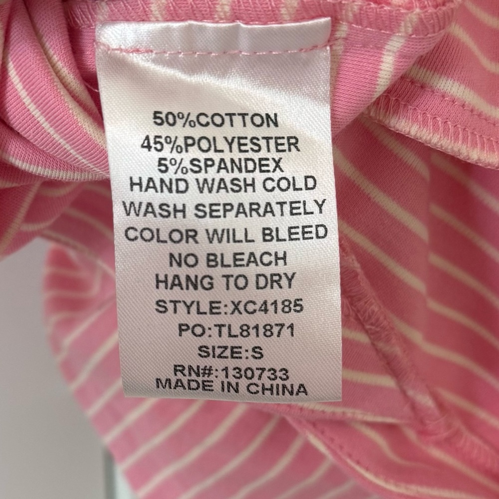 Women’s Pink Striped Romper - Picture 4 of 4